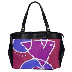 Mazipoodles In The Frame  - Pink Purple Oversize Office Handbag by Mazipoodles