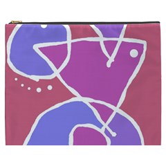 Mazipoodles In The Frame  - Pink Purple Cosmetic Bag (xxxl) by Mazipoodles