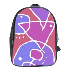 Mazipoodles In The Frame  - Pink Purple School Bag (xl) by Mazipoodles