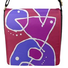 Mazipoodles In The Frame  - Pink Purple Flap Closure Messenger Bag (s) by Mazipoodles