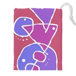 Mazipoodles In The Frame  - Pink Purple Drawstring Pouch (4XL) Front