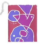 Mazipoodles In The Frame  - Pink Purple Drawstring Pouch (4XL) Back