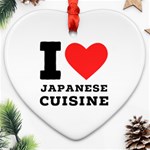 I love Japanese cuisine Heart Ornament (Two Sides) Front