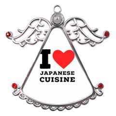 I Love Japanese Cuisine Metal Angel With Crystal Ornament by ilovewhateva