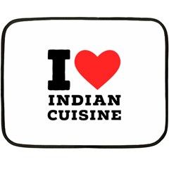 I Love Indian Cuisine Fleece Blanket (mini) by ilovewhateva