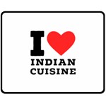 I love Indian cuisine Two Sides Fleece Blanket (Medium) 58.8 x47.4  Blanket Front