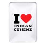 I love Indian cuisine Rectangular Glass Fridge Magnet (4 pack) Front