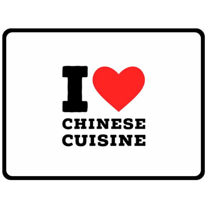 I love Chinese cuisine Two Sides Fleece Blanket (Large)