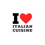 I love Italian cuisine Two Sides Premium Plush Fleece Blanket (Mini) 35 x27  Blanket Back