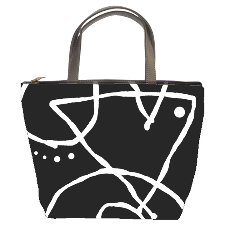 Mazipoodles In The Frame - Black White Bucket Bag