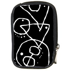 Mazipoodles In The Frame - Black White Compact Camera Leather Case by Mazipoodles