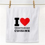 I love vegetarian cuisine  Face Towel Front