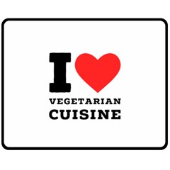 I Love Vegetarian Cuisine  Fleece Blanket (medium)