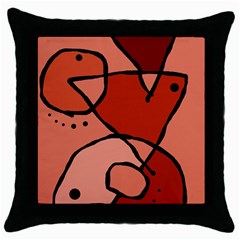 Mazipoodles In The Frame - Reds Throw Pillow Case (black) by Mazipoodles