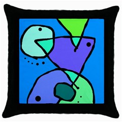 Mazipoodles In The Frame - Balanced Meal 5 Throw Pillow Case (black)