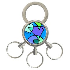 Mazipoodles In The Frame - Balanced Meal 5 3-ring Key Chain