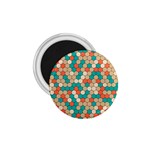 Multicolored Honeycomb Colorful Abstract Geometry 1.75  Magnets Front