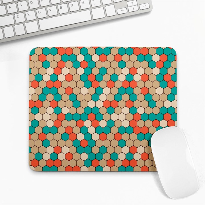 Multicolored Honeycomb Colorful Abstract Geometry Large Mousepad