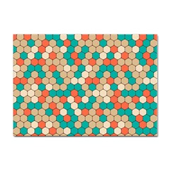 Multicolored Honeycomb Colorful Abstract Geometry Sticker A4 (100 Pack) by Vaneshop