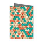 Multicolored Honeycomb Colorful Abstract Geometry Mini Greeting Cards (Pkg of 8) Left