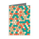 Multicolored Honeycomb Colorful Abstract Geometry Mini Greeting Cards (Pkg of 8) Right