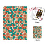 Multicolored Honeycomb Colorful Abstract Geometry Playing Cards Single Design (Rectangle) Back