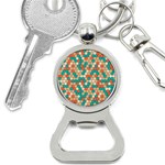 Multicolored Honeycomb Colorful Abstract Geometry Bottle Opener Key Chain Front