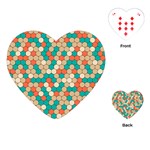 Multicolored Honeycomb Colorful Abstract Geometry Playing Cards Single Design (Heart) Front