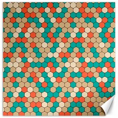 Multicolored Honeycomb Colorful Abstract Geometry Canvas 16  X 16  by Vaneshop