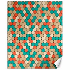 Multicolored Honeycomb Colorful Abstract Geometry Canvas 16  X 20  by Vaneshop