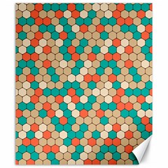 Multicolored Honeycomb Colorful Abstract Geometry Canvas 20  X 24  by Vaneshop