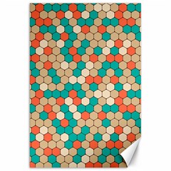 Multicolored Honeycomb Colorful Abstract Geometry Canvas 20  X 30  by Vaneshop