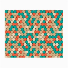 Multicolored Honeycomb Colorful Abstract Geometry Small Glasses Cloth (2 Sides) by Vaneshop