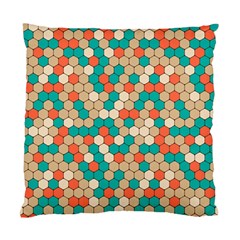 Multicolored Honeycomb Colorful Abstract Geometry Standard Cushion Case (one Side) by Vaneshop