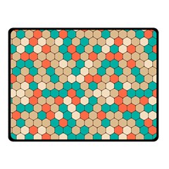 Multicolored Honeycomb Colorful Abstract Geometry Fleece Blanket (small) by Vaneshop