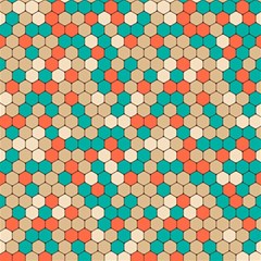 Multicolored Honeycomb Colorful Abstract Geometry Play Mat (square) by Vaneshop