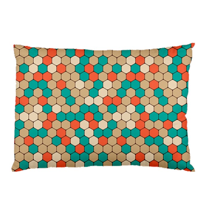 Multicolored Honeycomb Colorful Abstract Geometry Pillow Case (Two Sides)