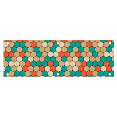 Multicolored Honeycomb Colorful Abstract Geometry Banner And Sign 6  X 2  by Vaneshop