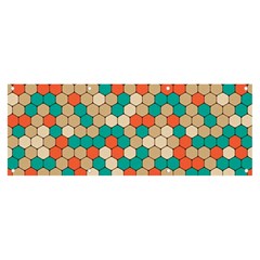 Multicolored Honeycomb Colorful Abstract Geometry Banner And Sign 8  X 3 