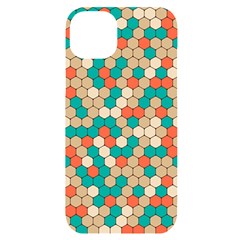 Multicolored Honeycomb Colorful Abstract Geometry Iphone 14 Plus Black Uv Print Case by Vaneshop