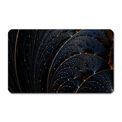 Abstract Dark Shine Structure Fractal Golden Magnet (rectangular) by Vaneshop