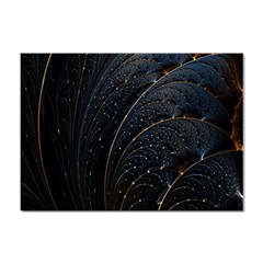 Abstract Dark Shine Structure Fractal Golden Sticker A4 (10 Pack) by Vaneshop