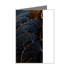 Abstract Dark Shine Structure Fractal Golden Mini Greeting Card by Vaneshop