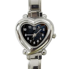 Abstract Dark Shine Structure Fractal Golden Heart Italian Charm Watch by Vaneshop