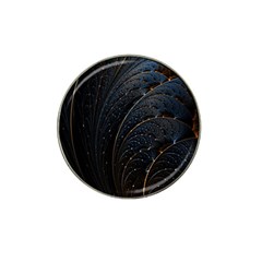 Abstract Dark Shine Structure Fractal Golden Hat Clip Ball Marker by Vaneshop