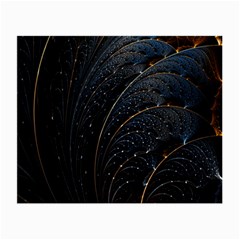 Abstract Dark Shine Structure Fractal Golden Small Glasses Cloth by Vaneshop