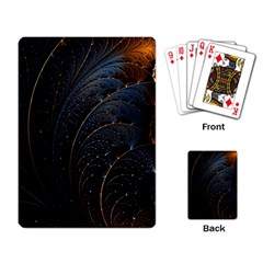 Abstract Dark Shine Structure Fractal Golden Playing Cards Single Design (rectangle) by Vaneshop