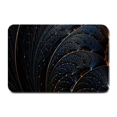 Abstract Dark Shine Structure Fractal Golden Plate Mats by Vaneshop