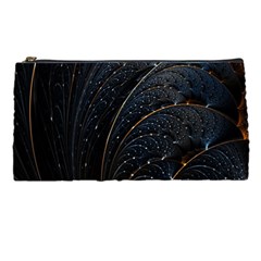 Abstract Dark Shine Structure Fractal Golden Pencil Case by Vaneshop