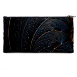 Abstract Dark Shine Structure Fractal Golden Pencil Case Back